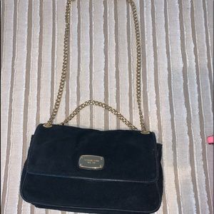 Black suede Michael Kors bag